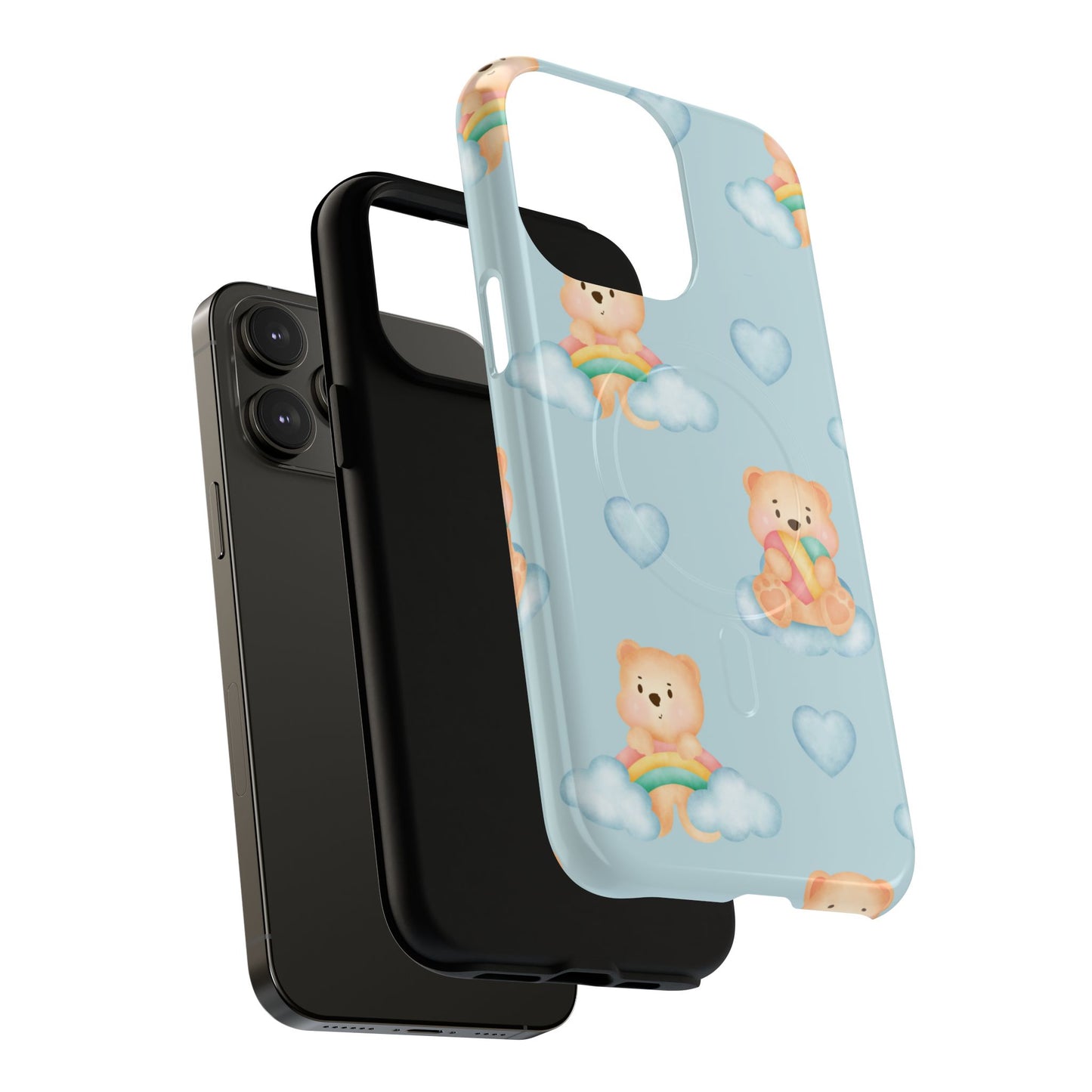 Cute Bear Magnetic iPhone Case, Kid-Friendly iPhone Cover, Stylish Cell Accessory, Gift for Kids, Durable Design for Any Occasion