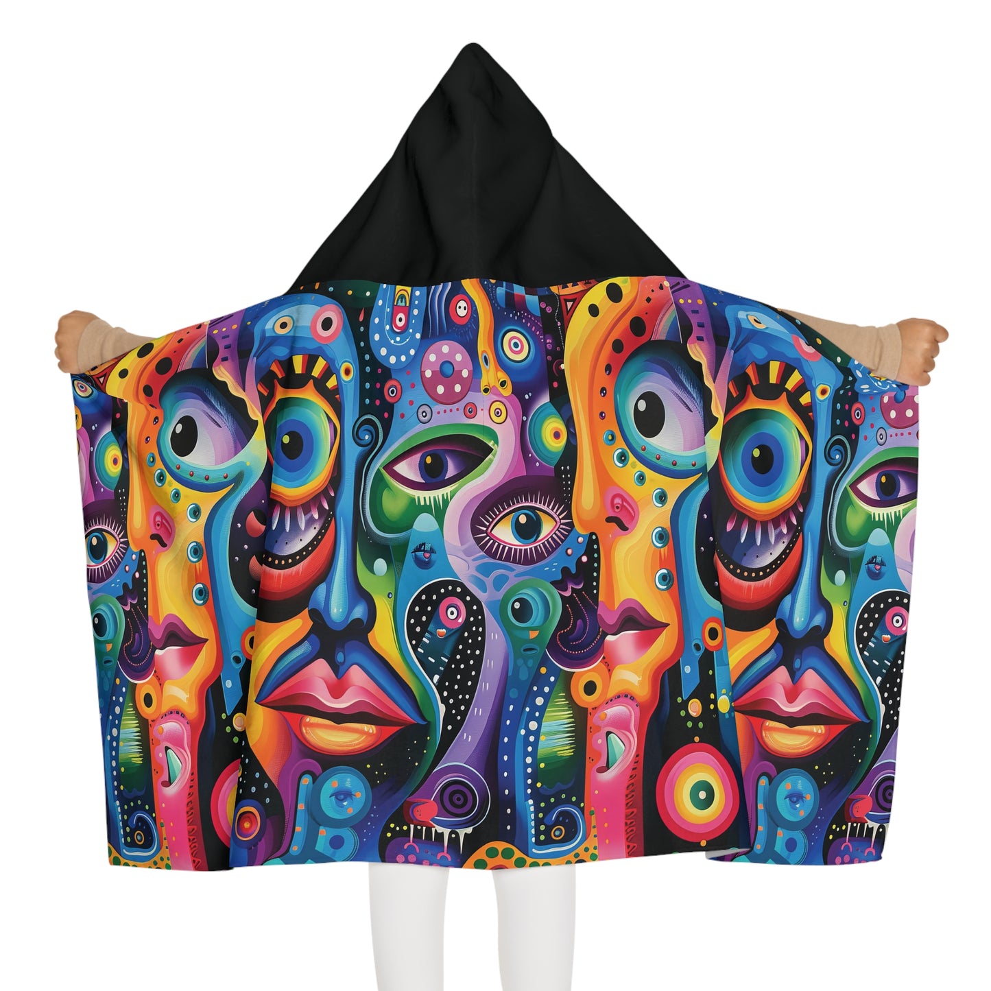 Psychedelic Visions Snuggle Youth Hooded Towel