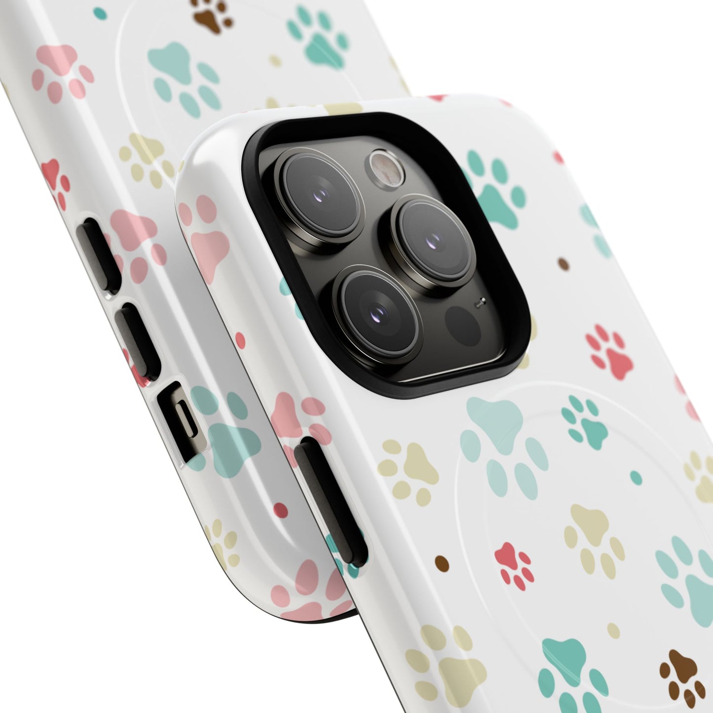 Pet Lover Magnetic iPhone Case - Cute Paw Print Design, Tough Magnetic Cases for Dog and Cat Owners, Gift for Animal Lovers