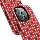 Crimson Gridlock Tough iPhone Magnetic Cases, Durable iPhone Accessories, Gift for Tech Lovers, Modern Design
