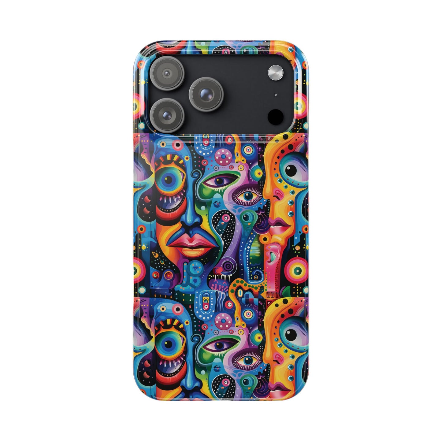 Psychedelic Visions Slim iPhone Case - Vibrant Design for Artistic Souls