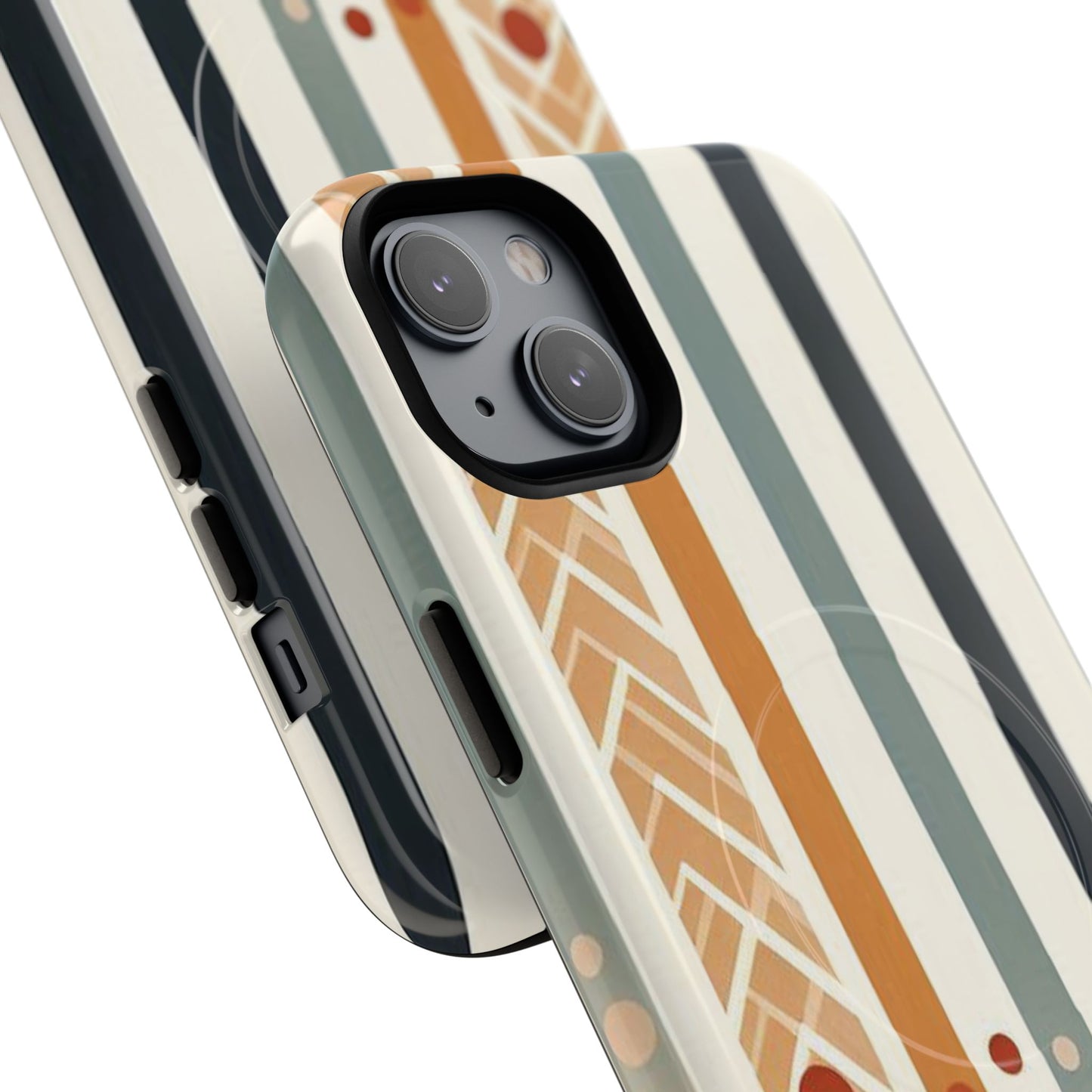 Terracotta Trails Tough Magnetic iPhone Cases for Everyday Use, Floral Patterned Stability Case, Gift for Her, Durable iPhone Accessory.