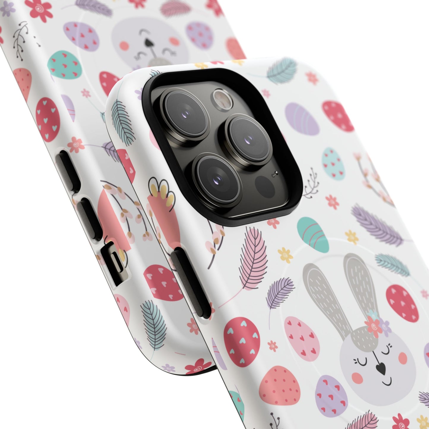 Cute Easter Bunny iPhone Case, Tough Magnetic Phone Cover, Spring Gift, Durable iPhone Accessory, Adorable Easter Decor