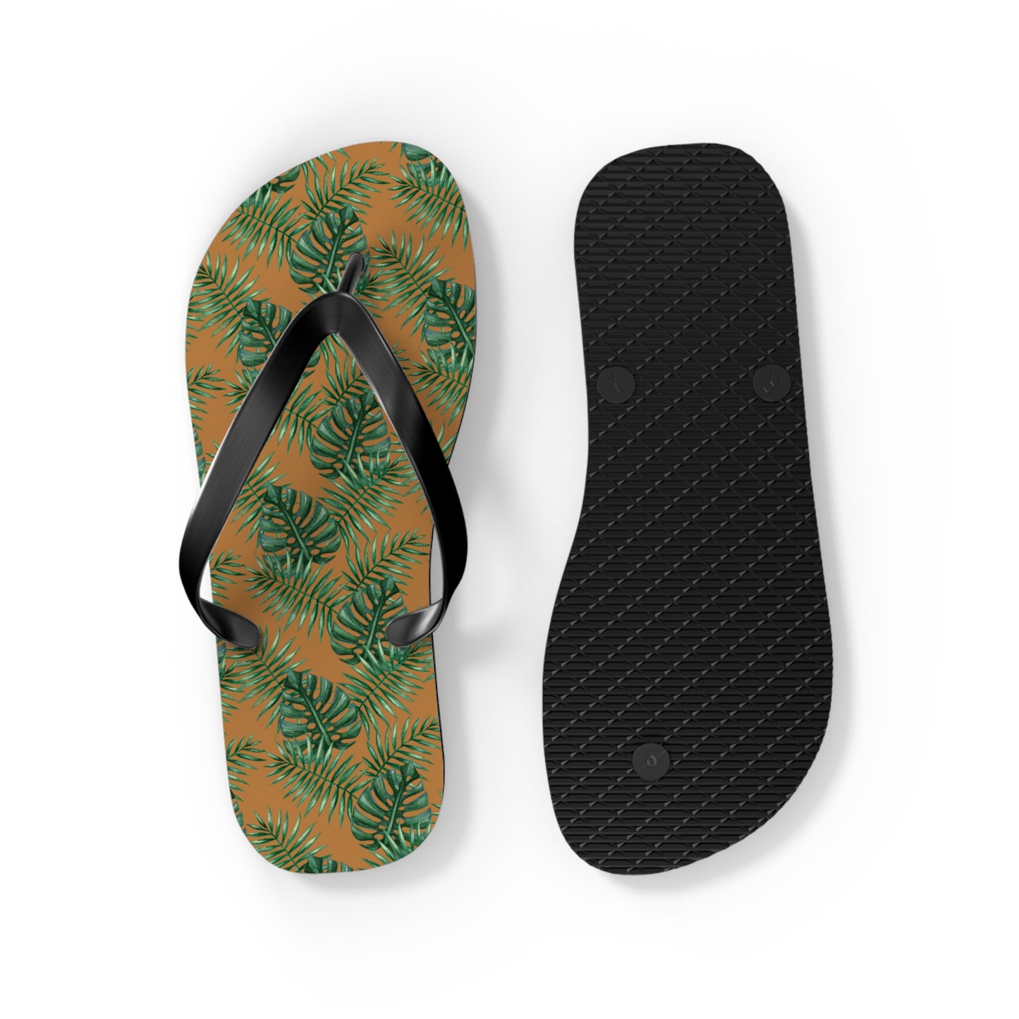 Brown Tropical Bliss Flip Flops