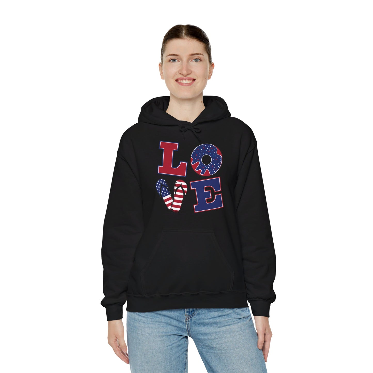 Patriotic LOVE Unisex Heavy Blend™ Hooded Sweatshirt