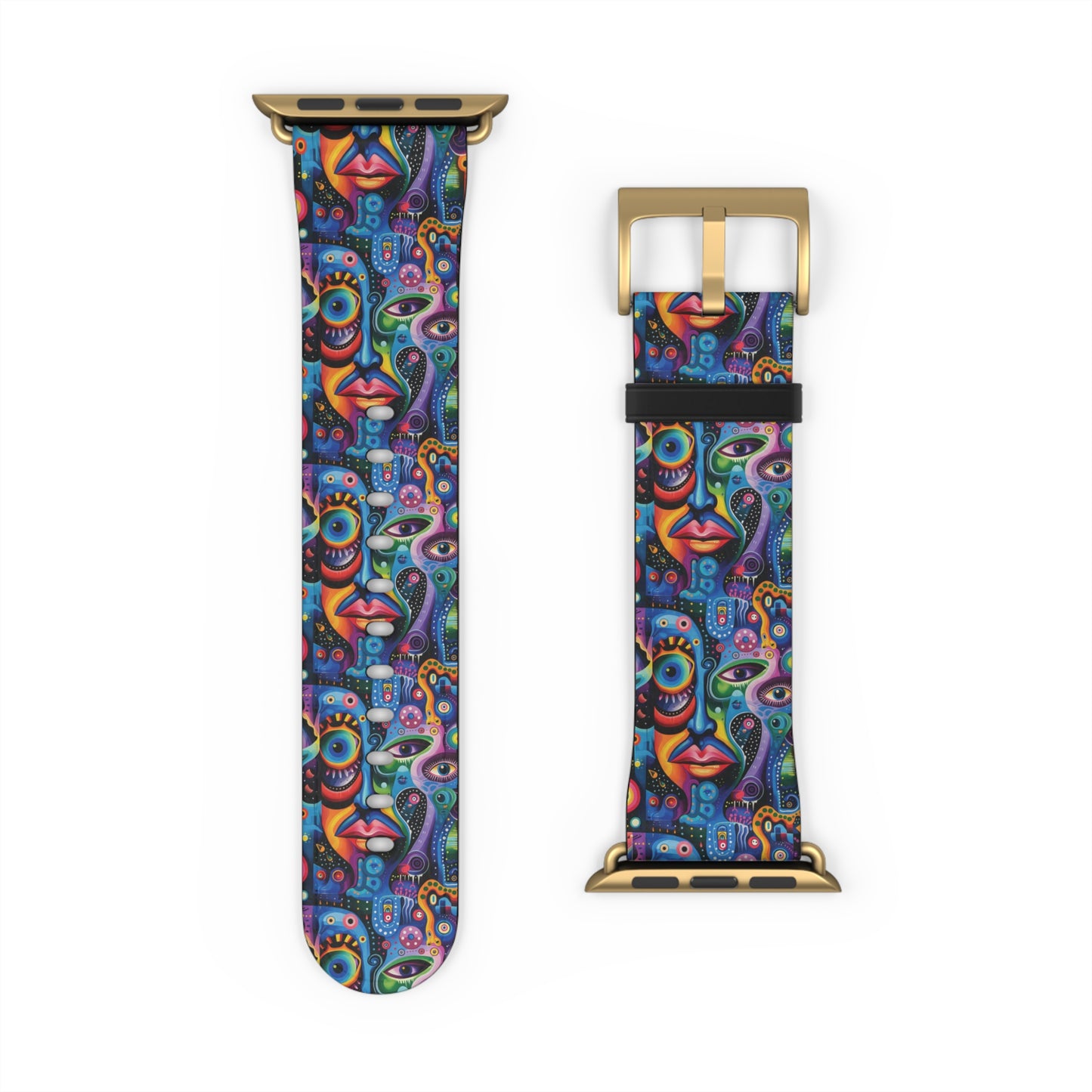 Psychedelic Visions Colorful Artful Watch Band - Unique Design for Fashion Lovers.