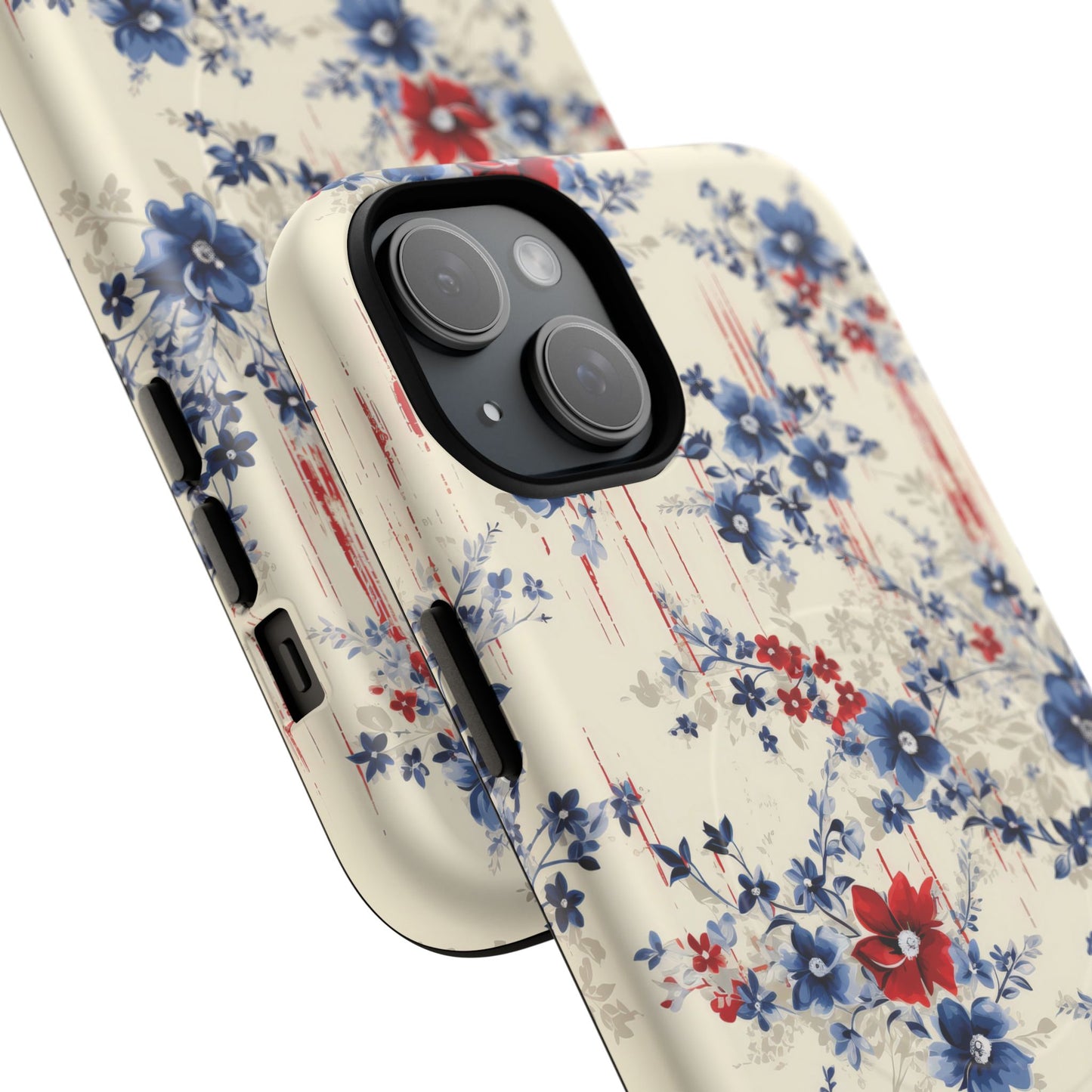 Americana Blossom Drift Tough Magnetic iPhone Case - Durable, Chic, Personalized for Floral Lovers, Gift for Her, Spring Style, iPhone Accessories