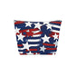 Patriotic Waves Cotton Cosmetic Bag