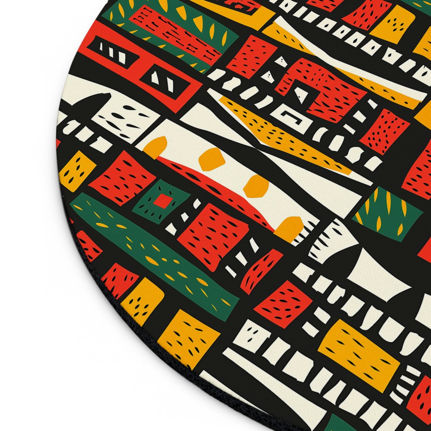 Tribal Harmony Vibrant Mouse Pad - Colorful Desk Accessory for Home Office.
