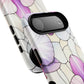 Orchid Grace Tough iPhone Magnetic Case, Protective iPhone Cover, Trendy Stained Glass Design, Floral Gift, Unique iPhone Accessory, Durable iPhone Case