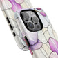 Orchid Grace Tough iPhone Magnetic Case, Protective iPhone Cover, Trendy Stained Glass Design, Floral Gift, Unique iPhone Accessory, Durable iPhone Case