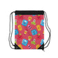 Custom Kawaii Composition Book Inspired Colorful ABC Drawstring Bag | Personalized College Ruled Tote | Kids School Gear | Fun Gym Sack | Back to School Accessory