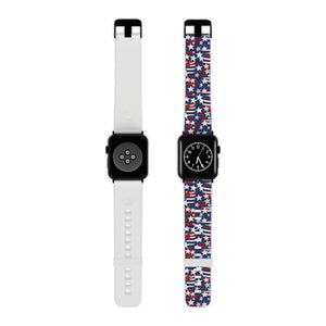 Patriotic Waves Apple Watch Band - Stars and Stripes Design
