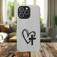 Tough Magnetic Phone Case with Heart & Cross Design, Durable Phone Cover, Unique Gift for Her, Stylish Accessory, Everyday Use