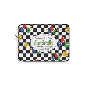 Personalized Schoolyard Chic Laptop Sleeve with Composition Book Inspired Design, Educational Gift for Teachers, Classroom Organization, Back to School, Unique Teacher Accessory