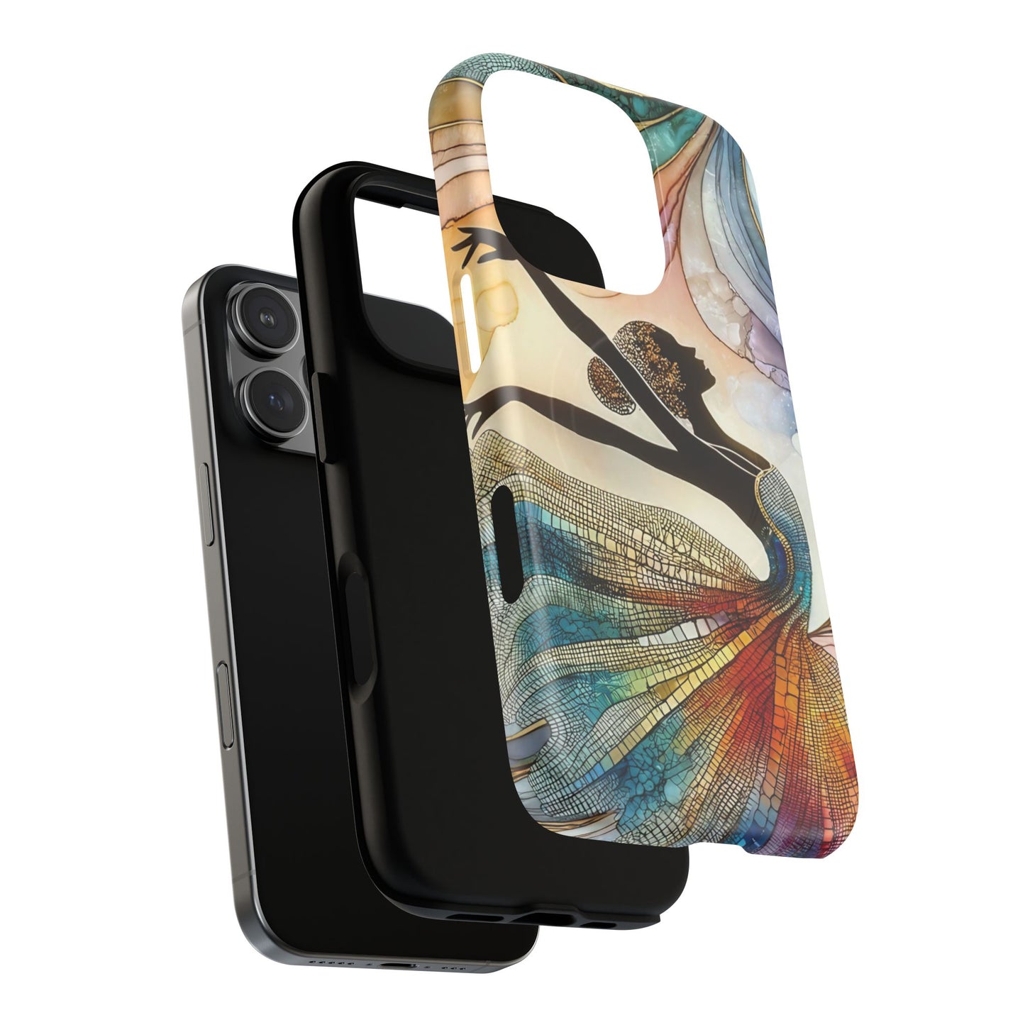Artistic iPhone Case with Dancer Design, Tough Magnetic Case, Unique Gift for Dancers, Colorful iPhone Cover, Stylish Accessory.