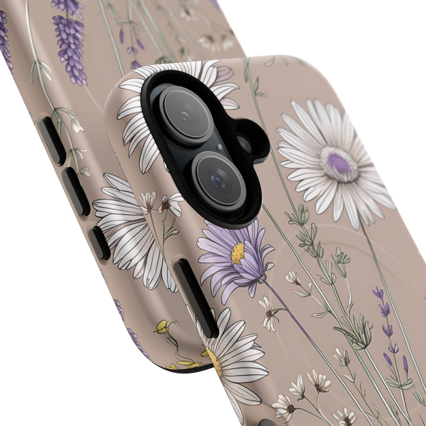 Lavender Floral Tough Magnetic Phone Case | Durable Protective Cover, Flower Design, Gifts for Her, Phone Accessories, Nature Lover