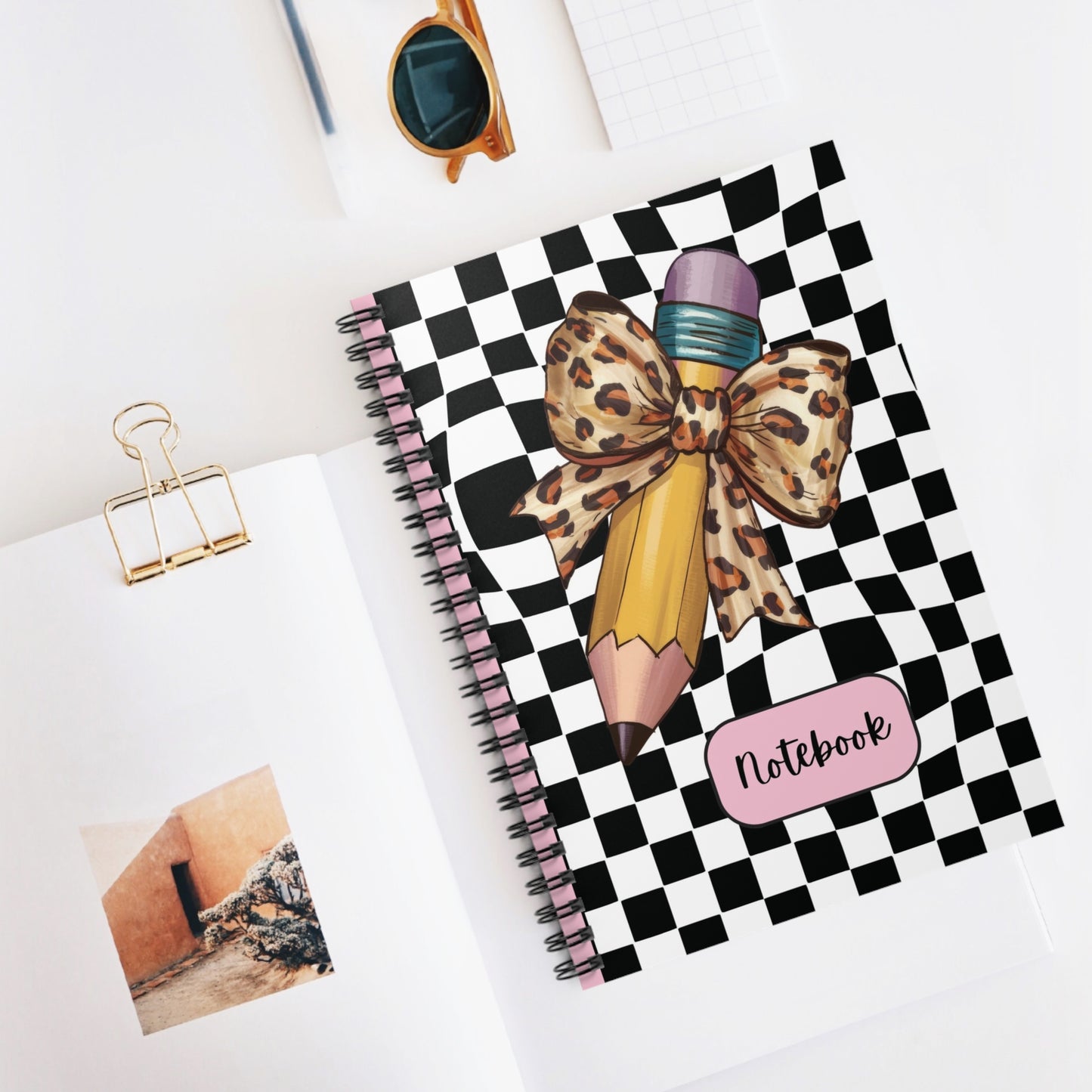 Wild Style Checkered Spiral Notebook - Ruled Line (PY)