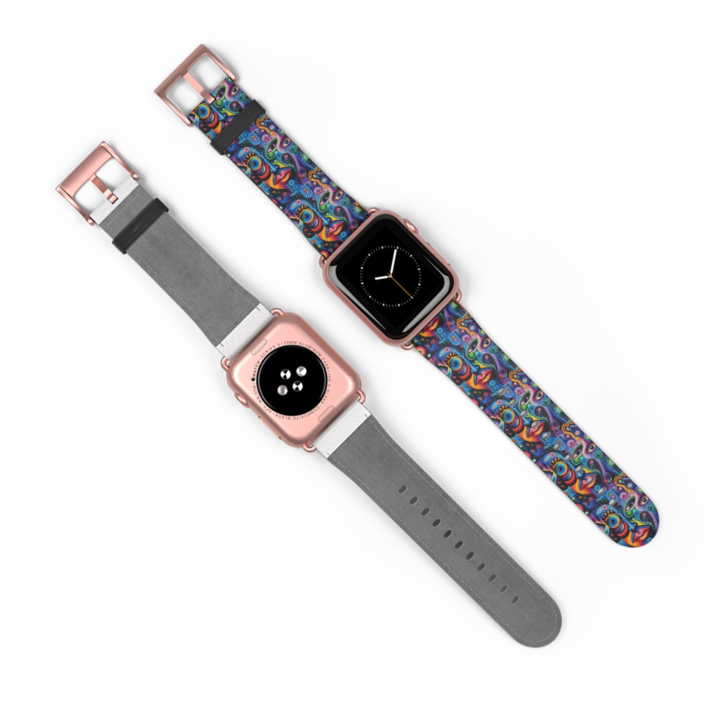 Psychedelic Visions Colorful Artful Watch Band - Unique Design for Fashion Lovers.