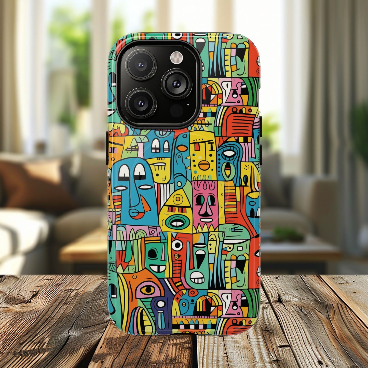 Vibrant Art Magnetic Phone Case, Colorful Protector, Unique iPhone Case, Gift for Artists, Trendy Tech Accessory