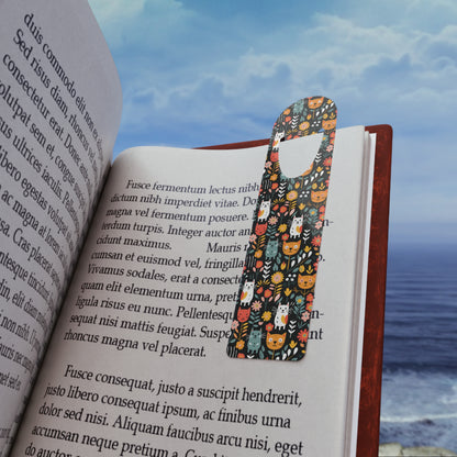 Whimsical Feline Garden Bookmark