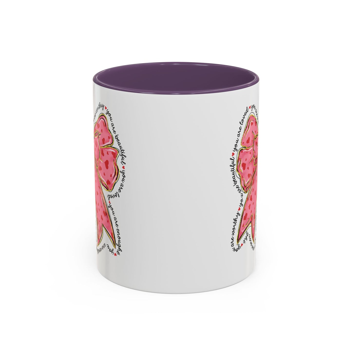 Affirmation Bow Accent Coffee Mug (11oz).