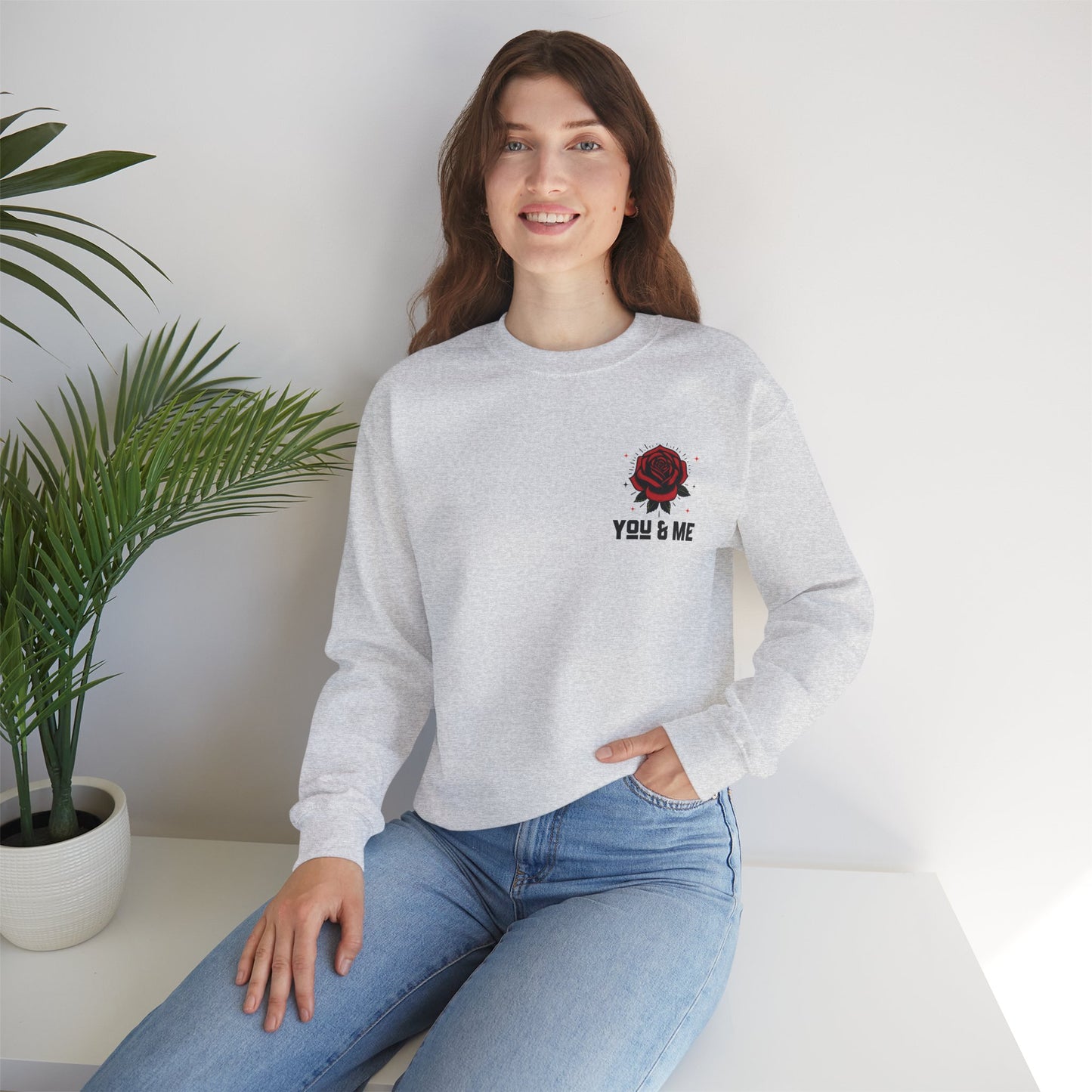 You and Me Valentines Unisex Heavy Blend™ Crewneck Sweatshirt.