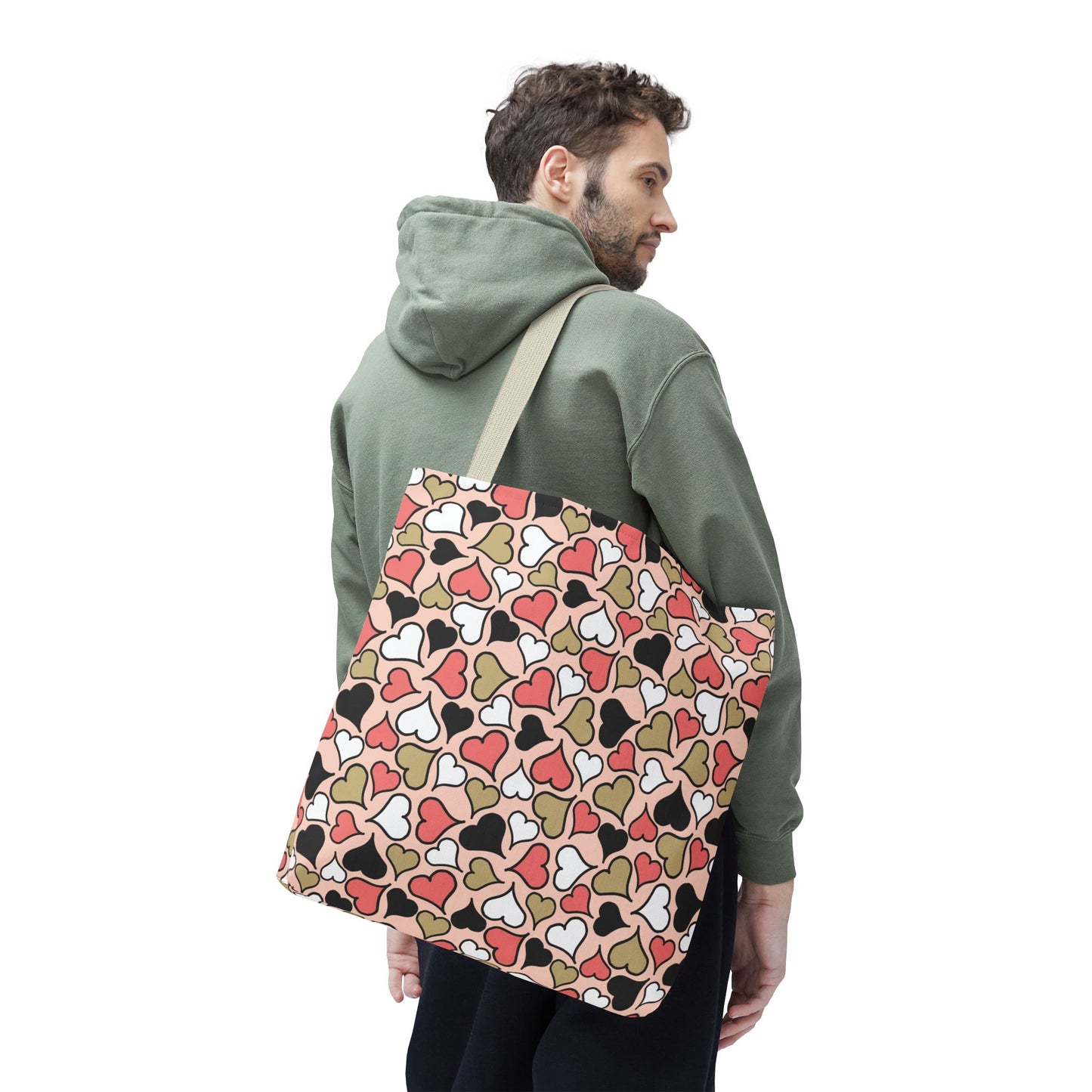 Heart Patterned Tote Bag - Cute & Stylish Carryall for Every Occasion