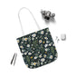Daisy Delight Floral Canvas Tote Bag with 5-Color Straps | Eco-Friendly Shopping Bag