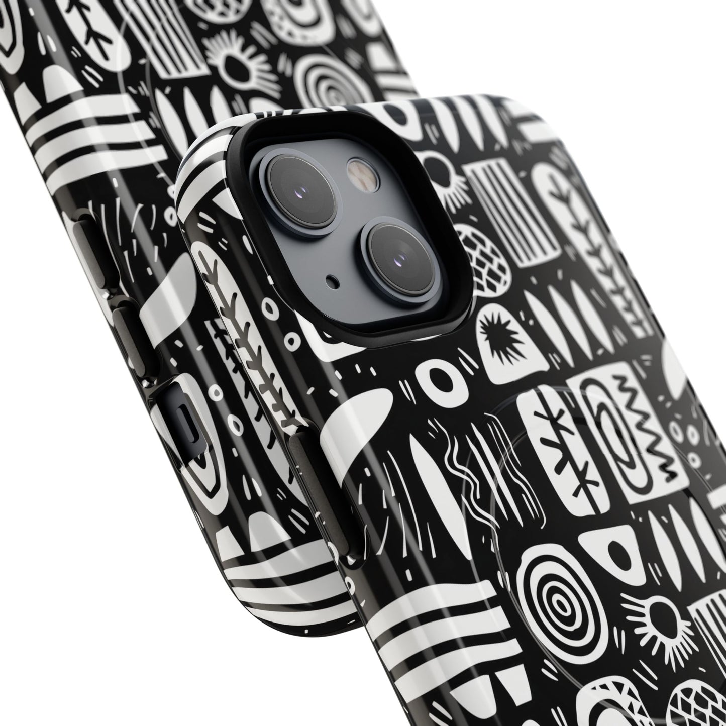 Modern Abstract Geometric Tough Magnetic Phone Case, Durable Phone Accessory, Gift for Him or Her, Artistic Design, Modern Decor