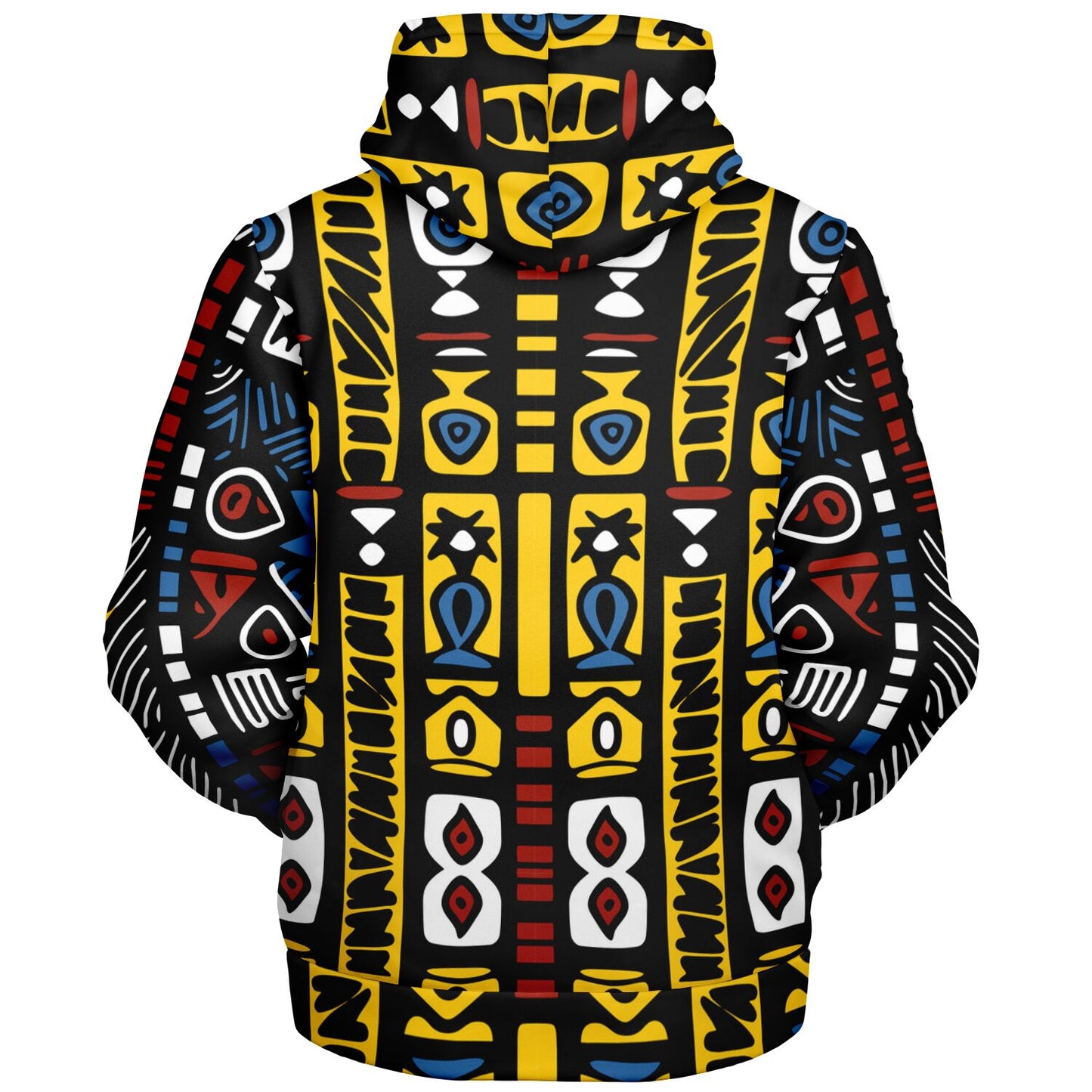 Geometric Harmony Microfleece Ziphoodie - AOP