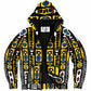 Geometric Harmony Microfleece Ziphoodie - AOP