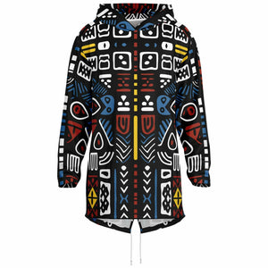 Geometric Harmony Athletic Elongated Hoodie - AOP