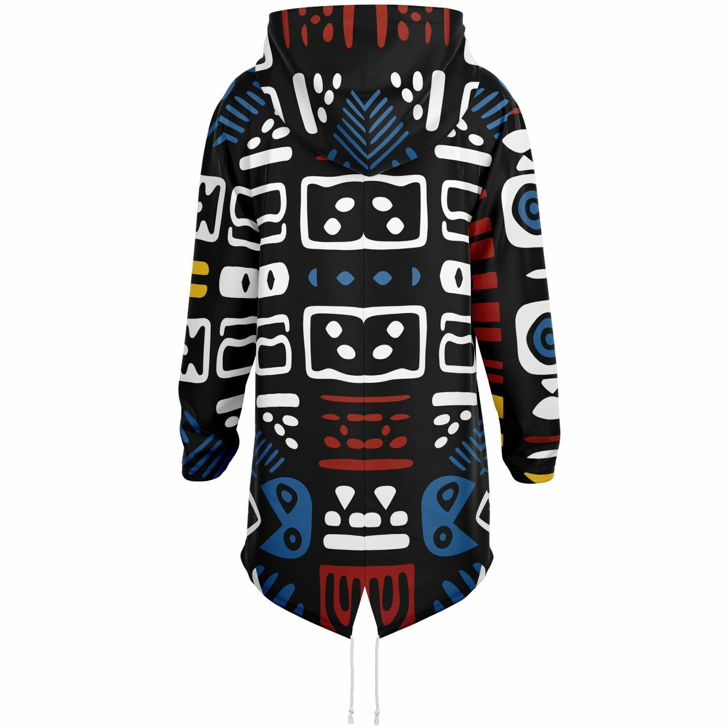 Geometric Harmony Heavyweight Elongated Hoodie - AOP