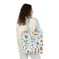 Personalized Classroom Couture Composition Book Inspired Canvas Tote Bag with Colorful Straps, Cute School Bag, Eco-Friendly Tote, Back to School Shopping Bag, Teacher Gift Idea