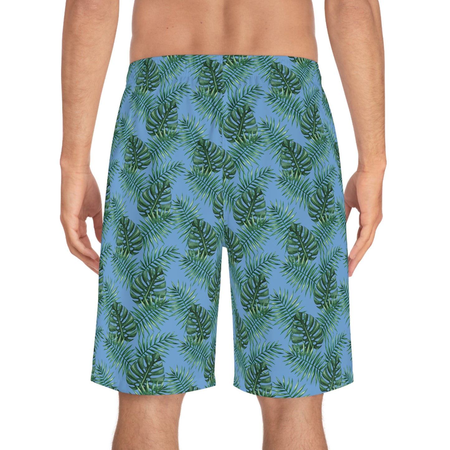 Blue Tropical Bliss Men's Board Shorts (AOP)- (PY)