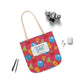Personalized Kawaii Composition Book Inspired Canvas Tote Bag with Colorful Straps, Cute School Bag, Eco-Friendly Tote, Back to School Shopping Bag, Teacher Gift Idea