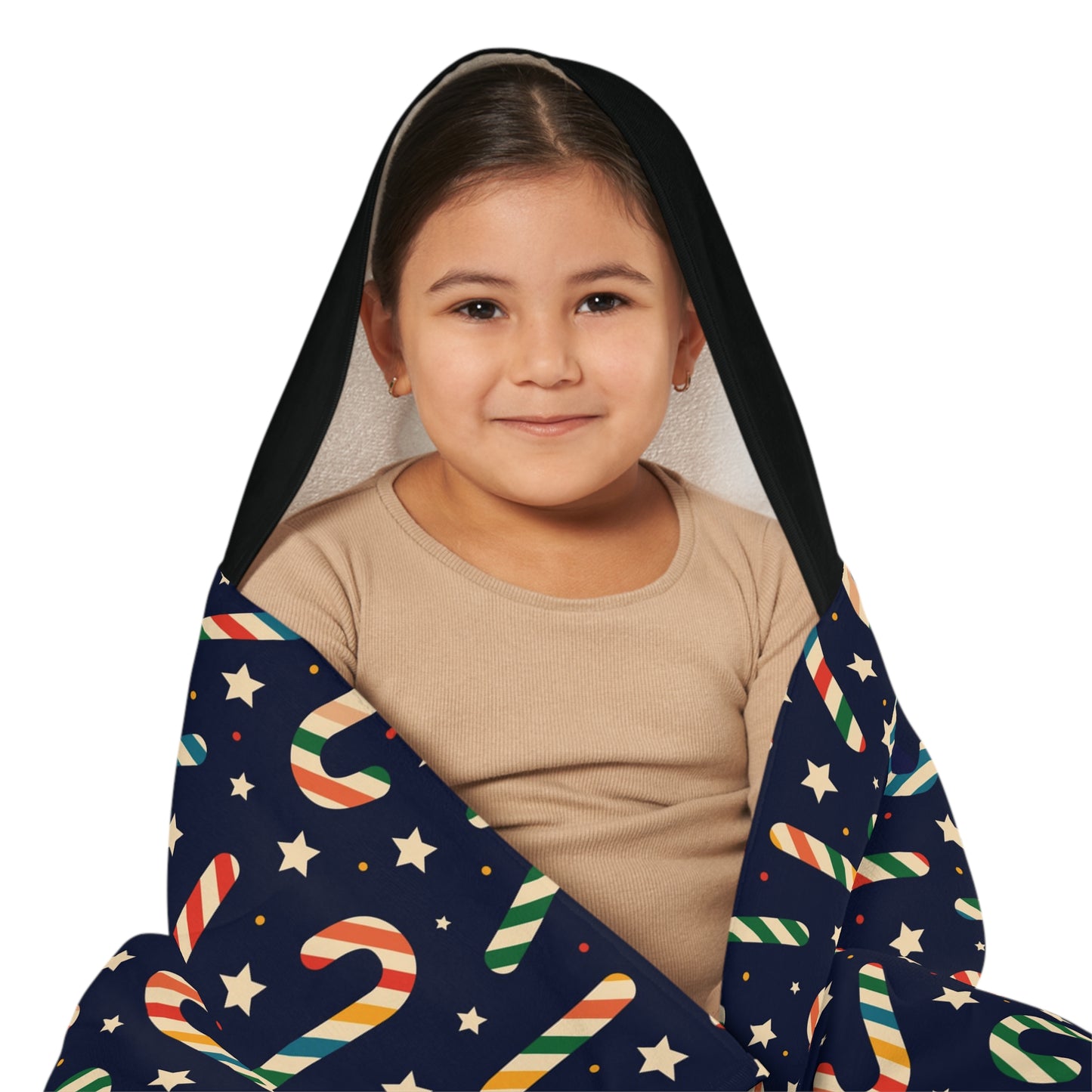 Candy Cane Dreams Snuggle Youth Hooded Towel