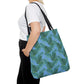 Blue Tropical Bliss Tote Bag