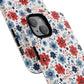 Patriotic Floral Dreams Tough Magnetic iPhone Cases, Durable, Stylish, Gift for Her, Protective Phone Cover, Spring Floral Design
