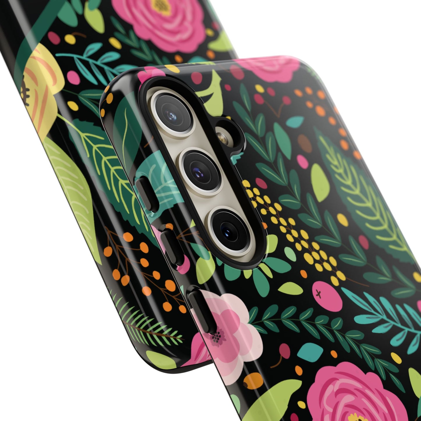 Personalized Floral Fantasy Samsung and Google Pixal Phone Case – Personalized Tough Cases with Colorful Garden Design
