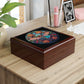 Dragonfly Stained Glass Jewelry Box — Floral Keepsake Trinket Box