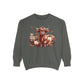 Autumn Highland Cow Charm Unisex Garment-Dyed Sweatshirt