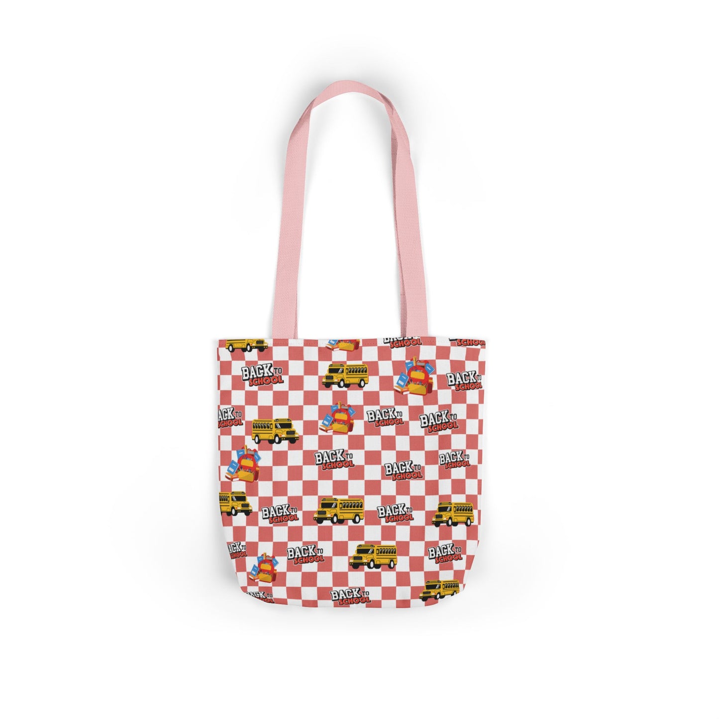 Personalized Red Schoolyard Chic Composition Book Inspired Canvas Tote Bag with Colorful Straps, Cute School Bag, Eco-Friendly Tote, Back to School Shopping Bag, Teacher Gift Idea