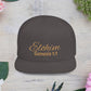 Brown Script 'Elohim' Snapback Cap - Faith-Inspired Flat Bill Hat, Baseball Hat, Perfect for Gifts, Daily Wear, Spiritual Events
