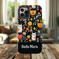 Personalized Whimsical Feline Garden Tough Phone Case — Custom Name iPhone & Samsung