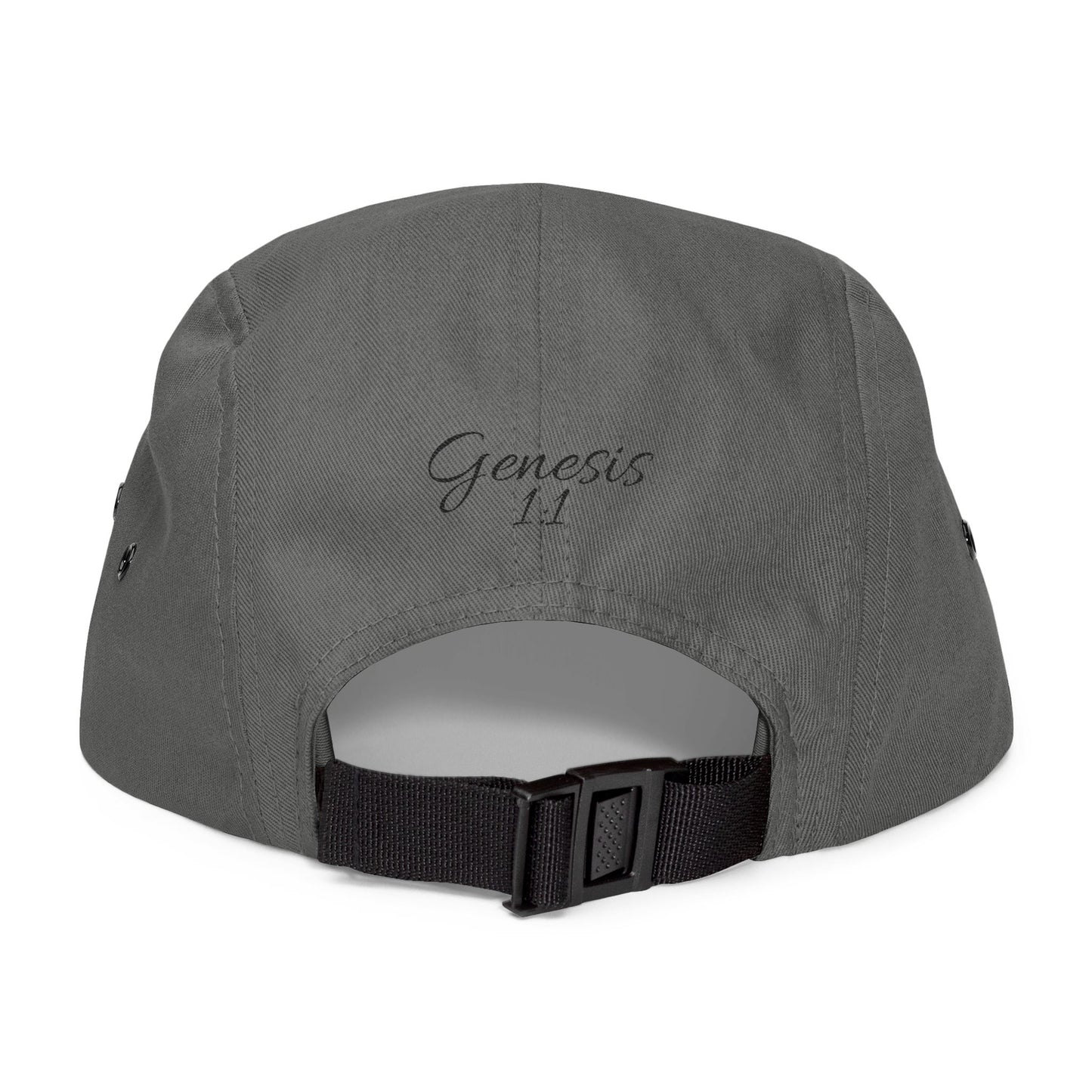 Embroidered 'ELOHIM, GENESIS 1:1'  5 Panel Cap, Trendy Hat, Outdoor Gear, Streetwear Accessory, Unique Gift, Fashion Statement