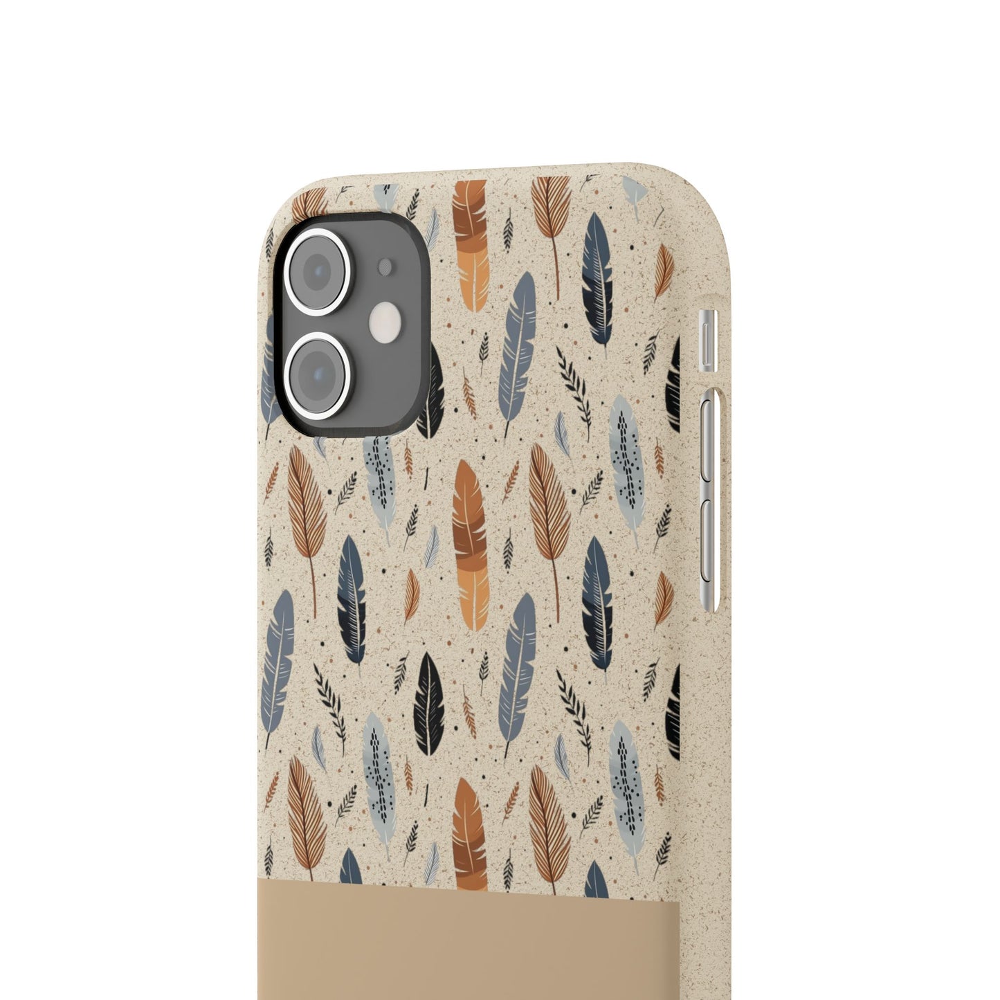 Personalized Whispering Feathers Samsung Biodegradable Case, Custom Name Case.