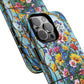 Floral Stained Glass Tough Magnetic Case, Durable Phone Cover, Gift for Nature Lovers, Unique Floral Design, Phone Accessories for All Occasions.