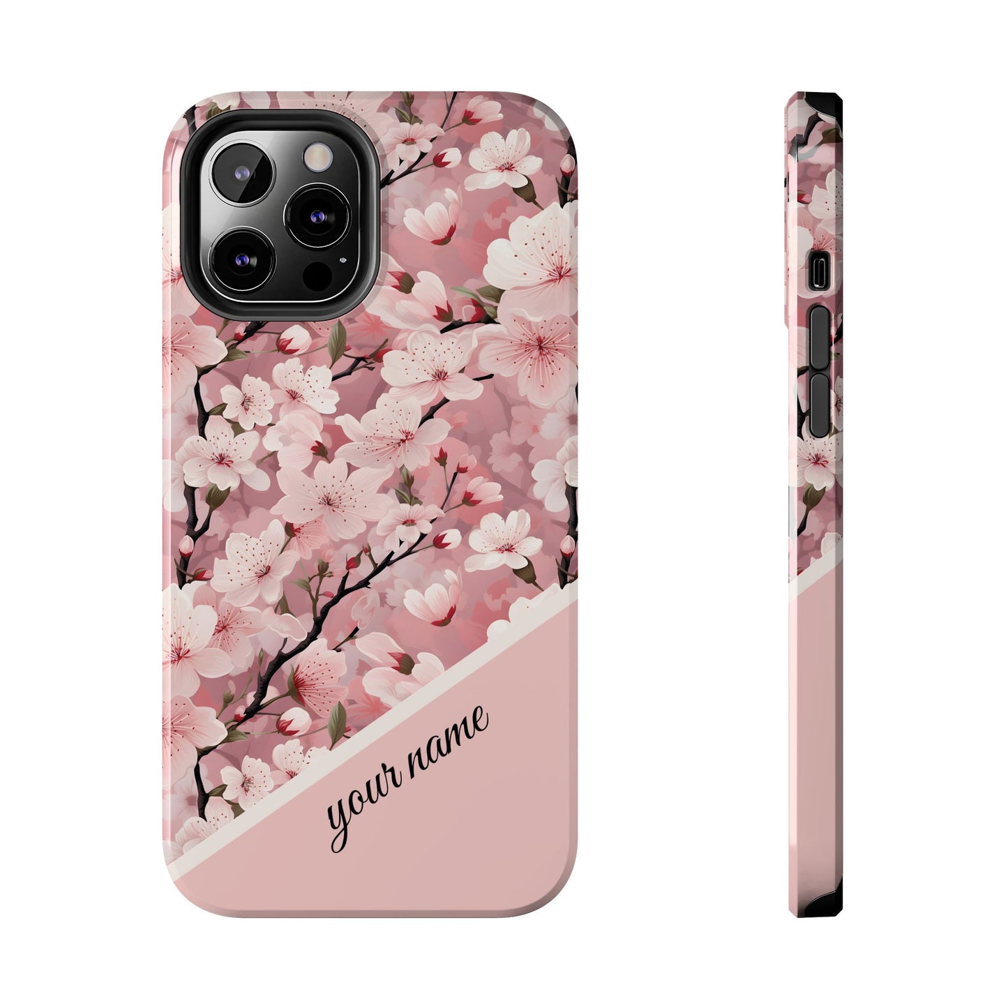 Personalized Cherry Blossom iPhone and Samsung Tough Phone Cases
